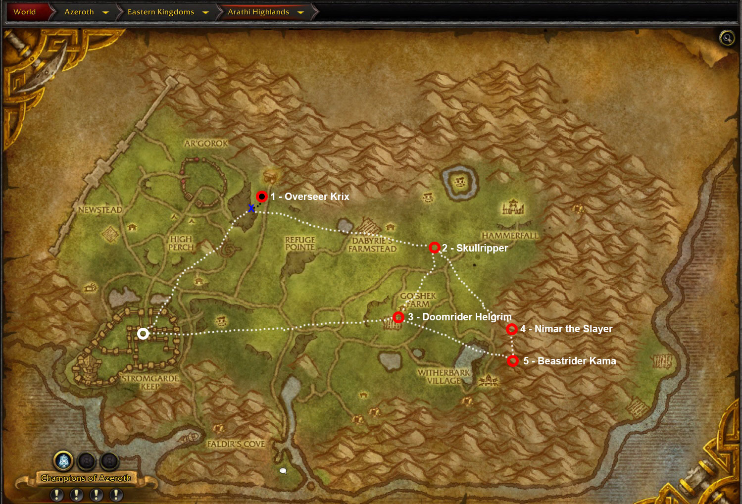 Sich anschmiegen Verdienen champion azeroth maps Zeit da Krankheit